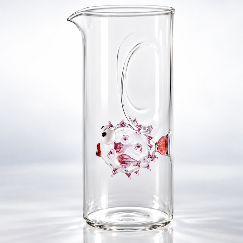 Massimo Lunardon Pufferfish Pink slime Water Pitcher