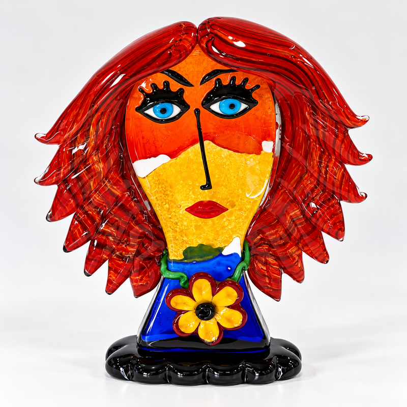 ROXANNE – Murano Glass Picasso Head by Maestro Badioli
