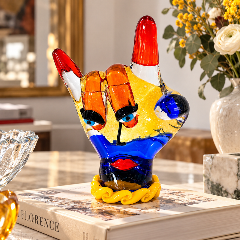 ROCKY – Murano Glass Rock Hand Sculpture by Maestro Badioli
