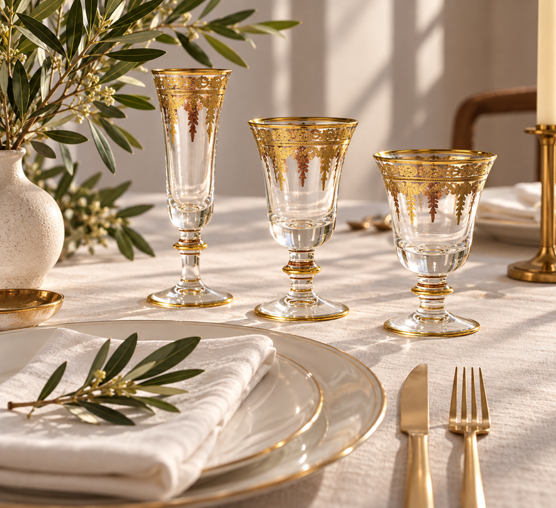 24-Karat Gold Crystal Flute Matte