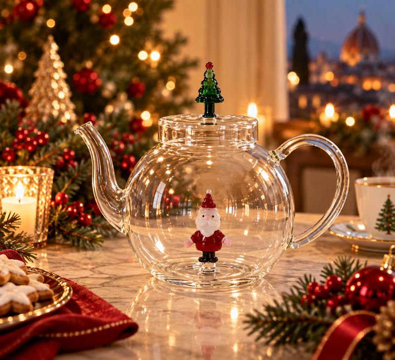 CHRISTMAS TALES – SANTA CLAUS TEAPOT WITH CHRISTMAS TREE LID