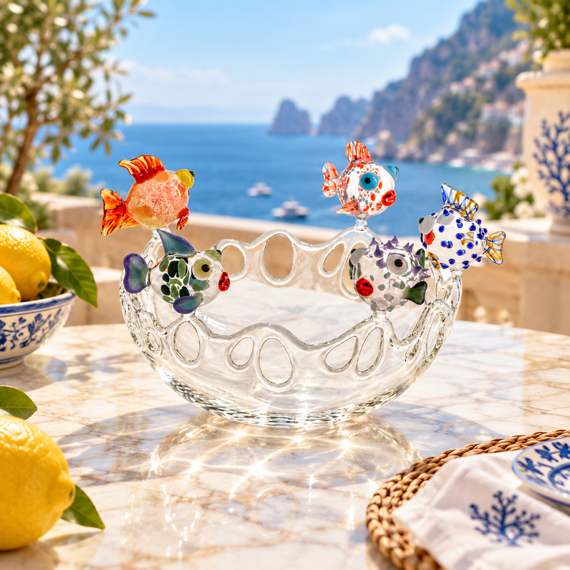 Centerpiece by Massimo Lunardon -  5 fishes basket