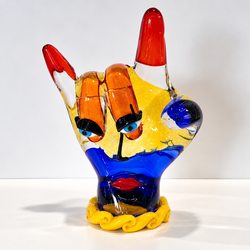 ROCKY – Murano Glass Rock Hand Sculpture by Maestro Badioli