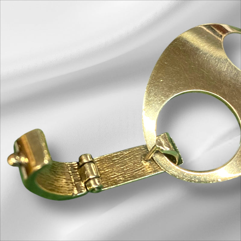 Vintage 1960s Enamelled Bracelet in 925 Sterling Silver – Bayonet Clasp – 42g