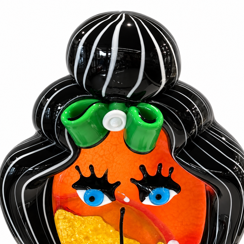 FRIDA – Original Murano Glass Picasso Head by Maestro Badiol