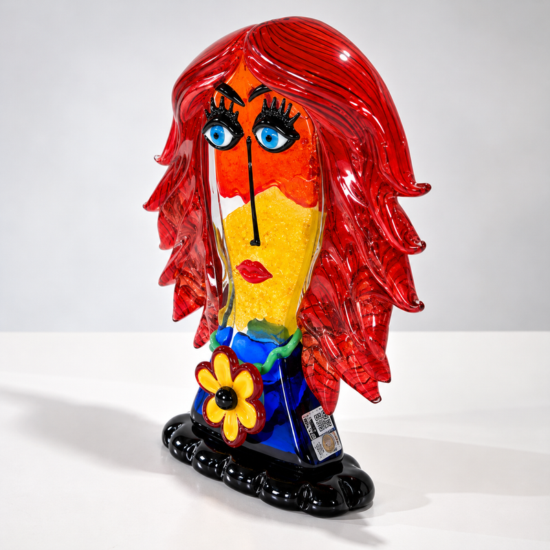 ROXANNE – Murano Glass Picasso Head by Maestro Badioli