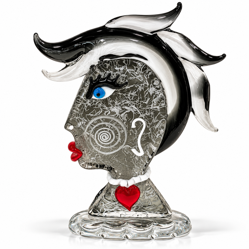 MORGAN – Original Murano Glass Picasso Head by Maestro Badioli
