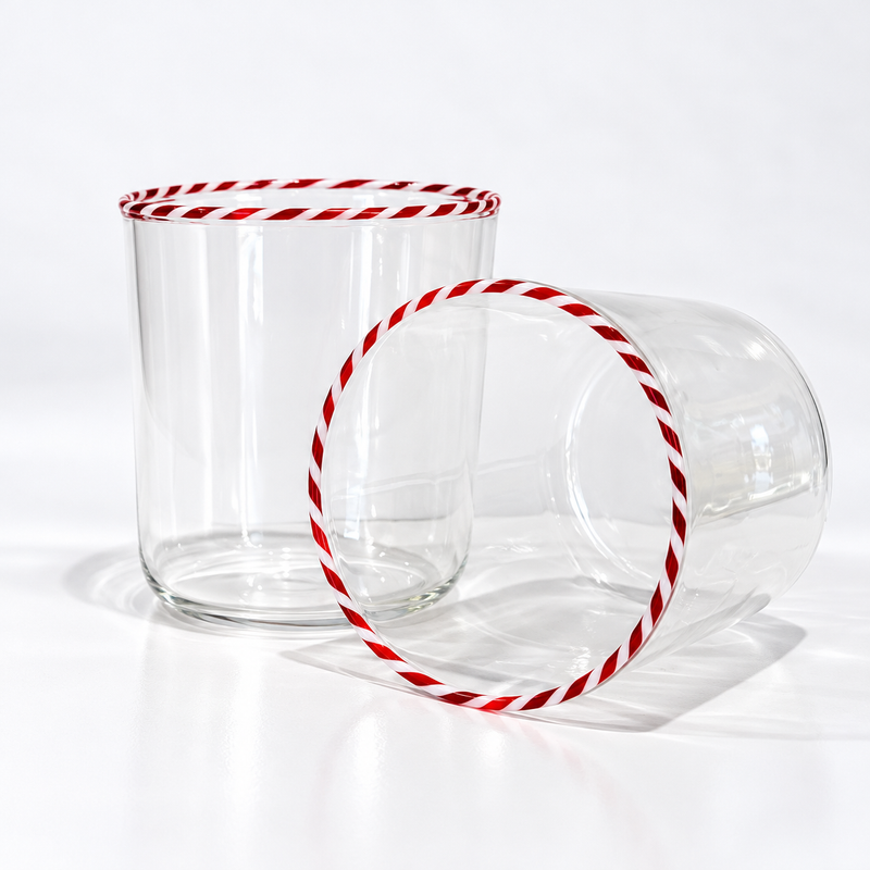 CANDY CANE – Set of 6 Borosilicate Glass Tumblers