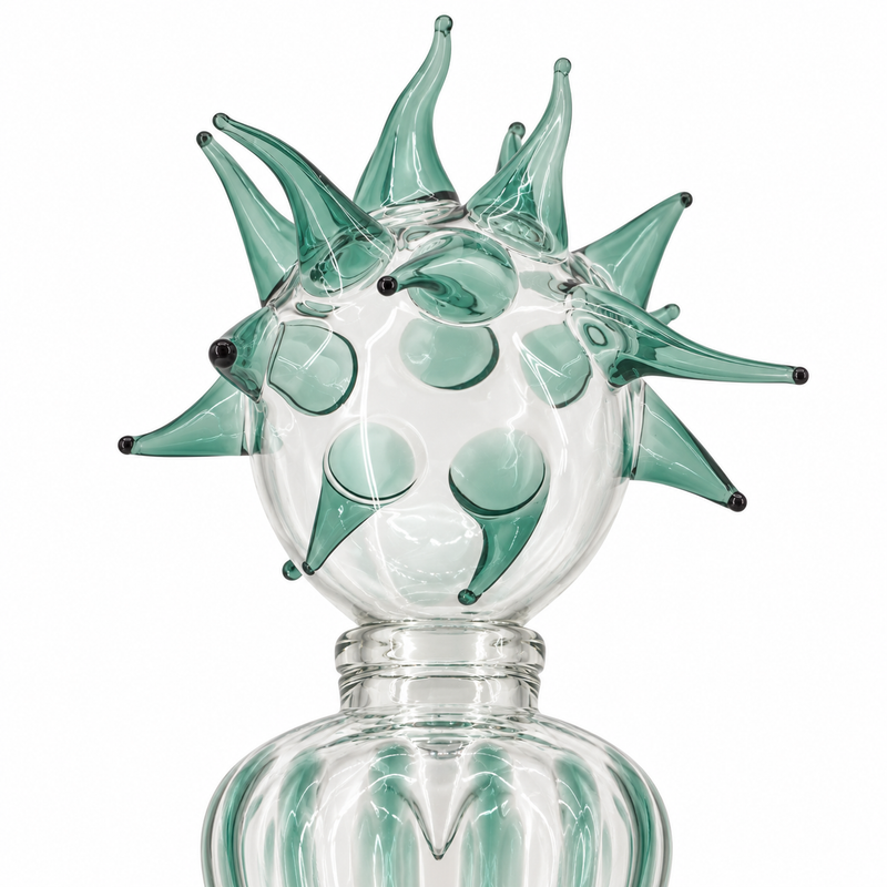 SEA PUNK – Glass Bottle Sculpture by Massimo Lunardon
