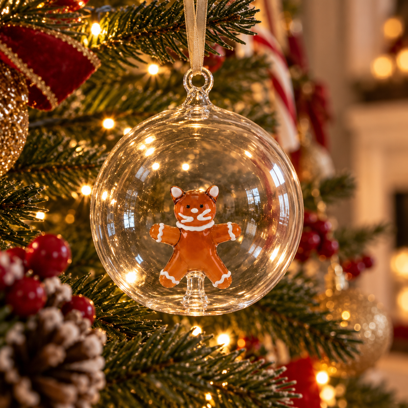 SWEET & CANDY – GINGERBREAD CAT CHRISTMAS ORNAMENT