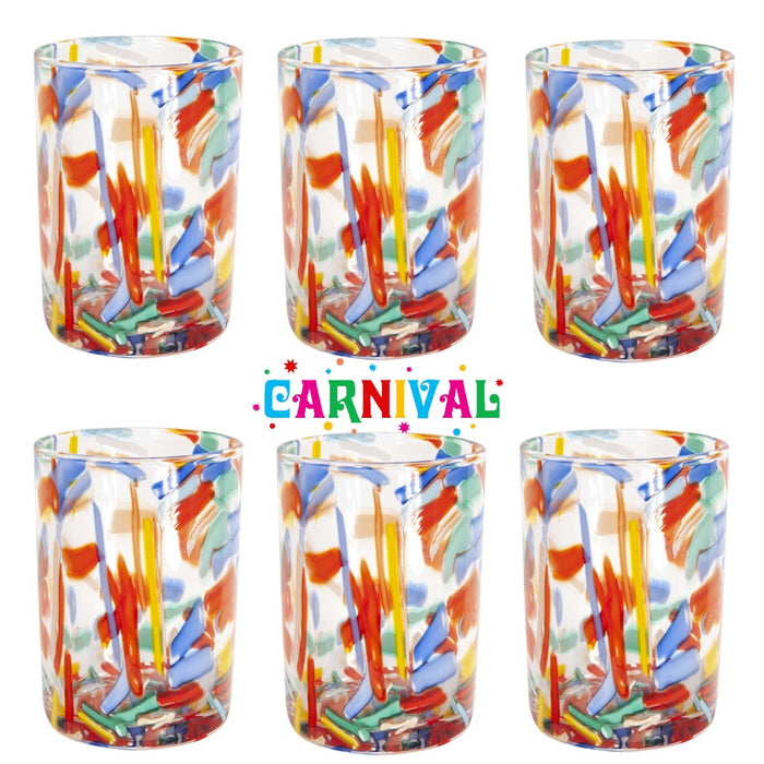 Carnival Glass Tumbler Set - 6 Pieces