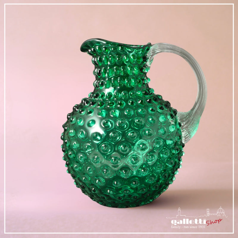 Bohemia Crystal: Spikes Pitcher BIG green & Transparent