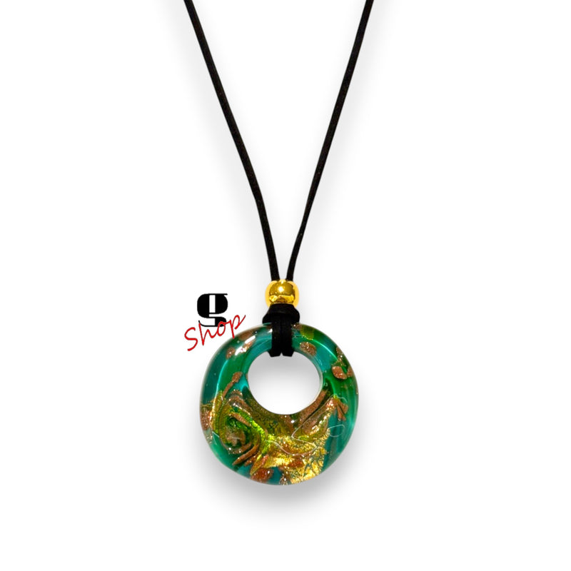 Venezia Halo Necklace – Murano Glass Pendant