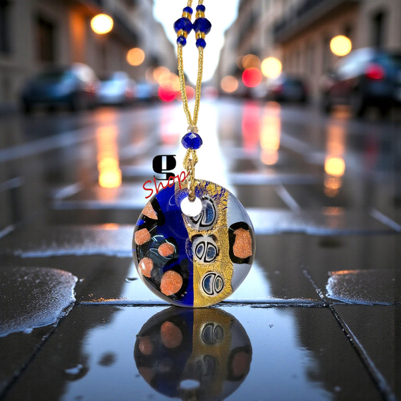 Venezia Noir – Handmade Murano Glass Pendant