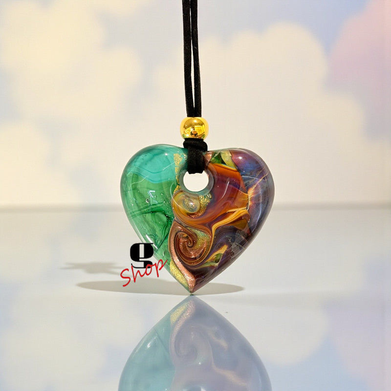 Calcedonio Heart – Handmade Murano Glass Pendant