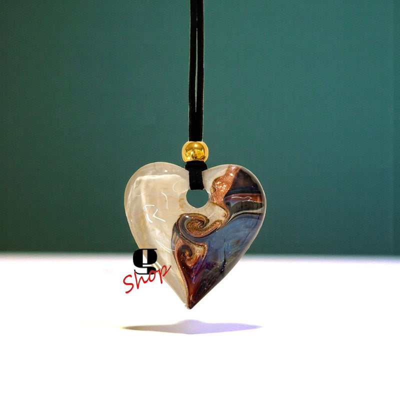 Calcedonio Heart – Handmade Murano Glass Pendant