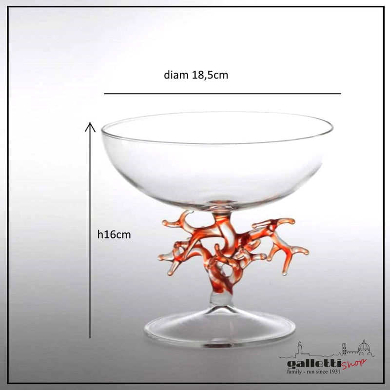 Small Coral Bowl – Massimo Lunardon – Hand-Blown Borosilicate Centerpiece