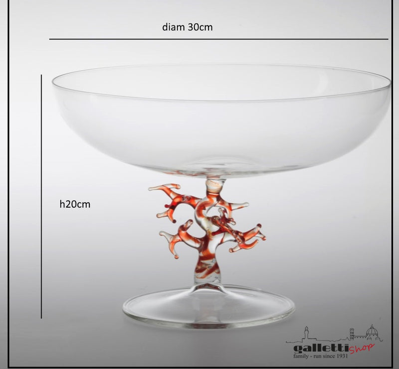 Large Coral Bowl – Massimo Lunardon – Hand-Blown Borosilicate Centerpiece