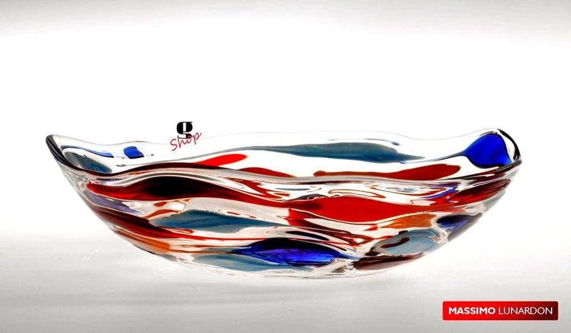 Massimo Lunardon Portofino Large Salad Bowl – Handmade Borosilicate Glass