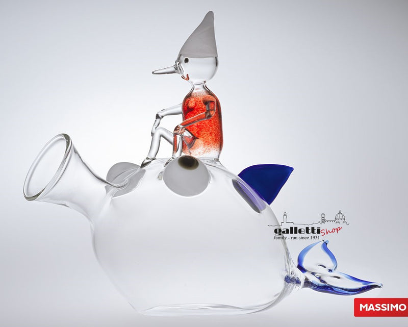 Pinocchio – Sculptural Glass Decanter by Massimo Lunardon