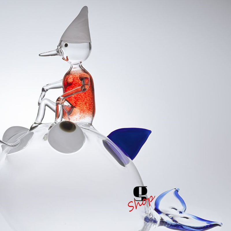 Pinocchio – Sculptural Glass Decanter by Massimo Lunardon