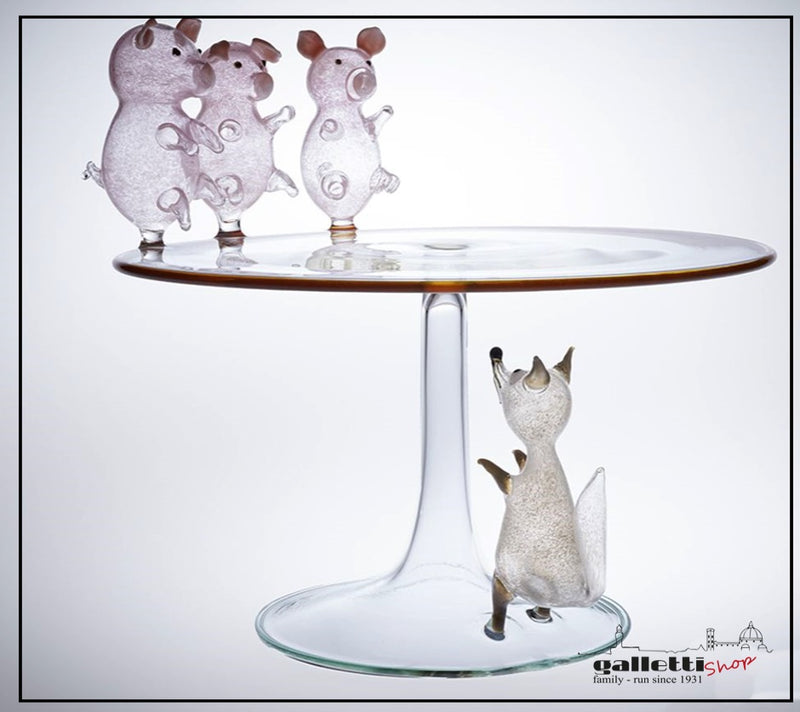Three Little Pigs Cake glass Standl by Massimo Lunardon