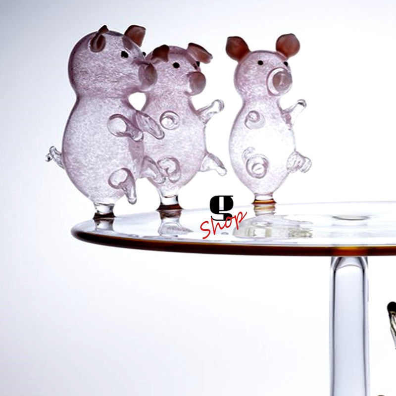 Three Little Pigs Cake glass Standl by Massimo Lunardon