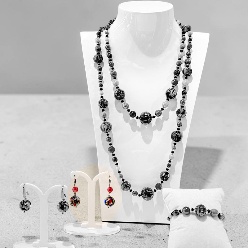 “Coriandoli Rosso” Murano Earrings