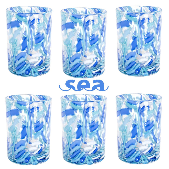 Sea Glass Tumbler Set - 6 Pieces