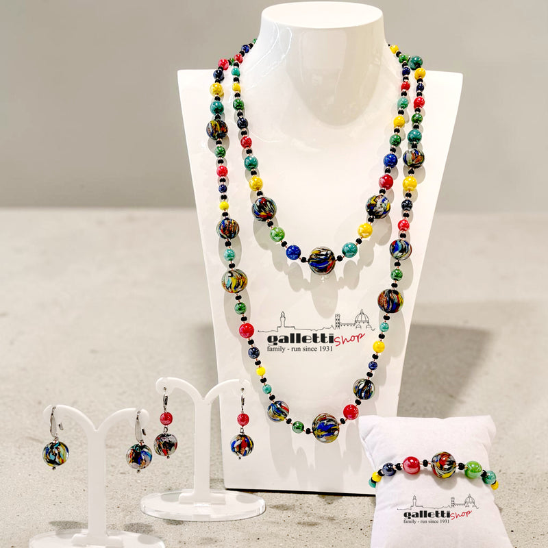 Murano glass “Coriandoli Veneziani”  Short Necklace