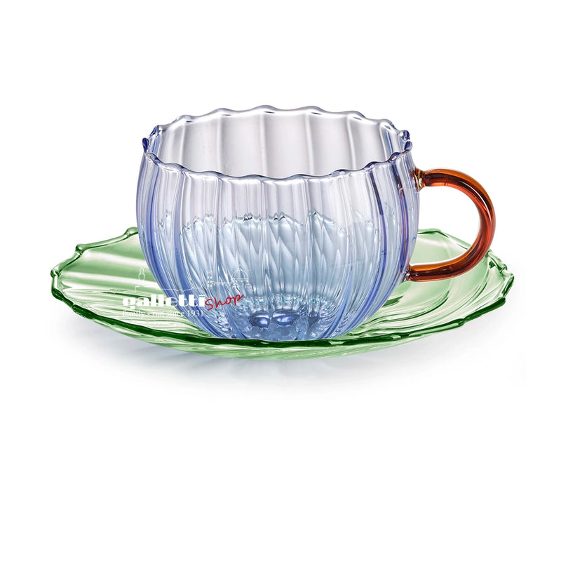Loto Collection – Tea Cup & Saucer Set (Set of 2) – Borosilicate Glass