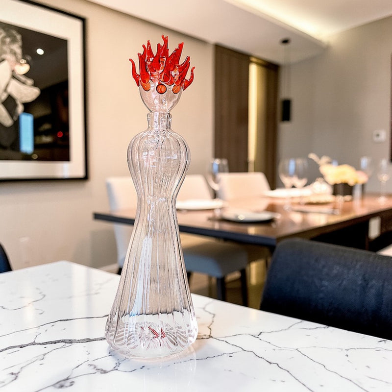 Massimo Lunardon VIVIWEST – Artistic Glass Bottle Sculpture