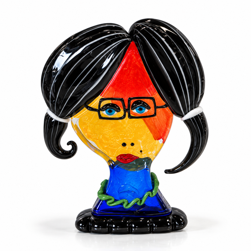 LIVIA – Murano Glass Picasso Head by Maestro Badioli
