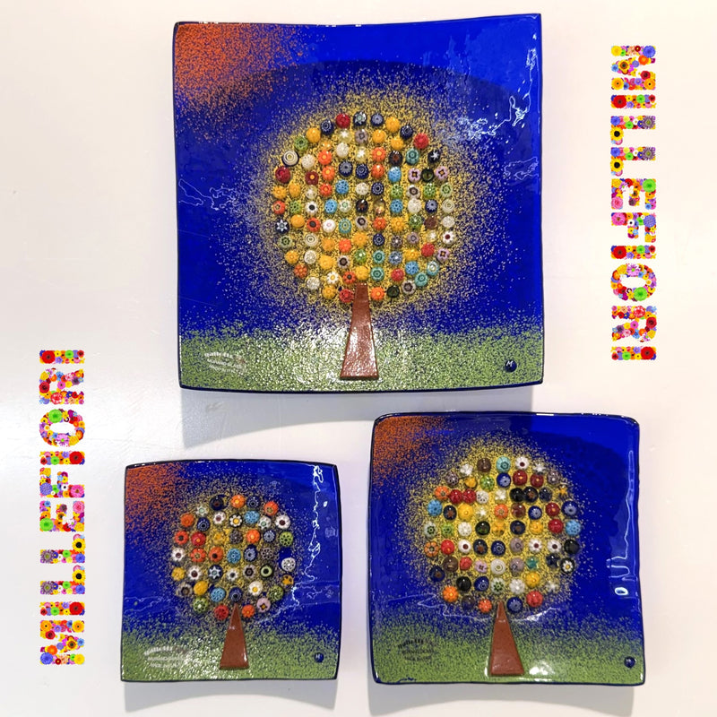 Tree of Life Plates Set – Murano Glass (Set of 3)