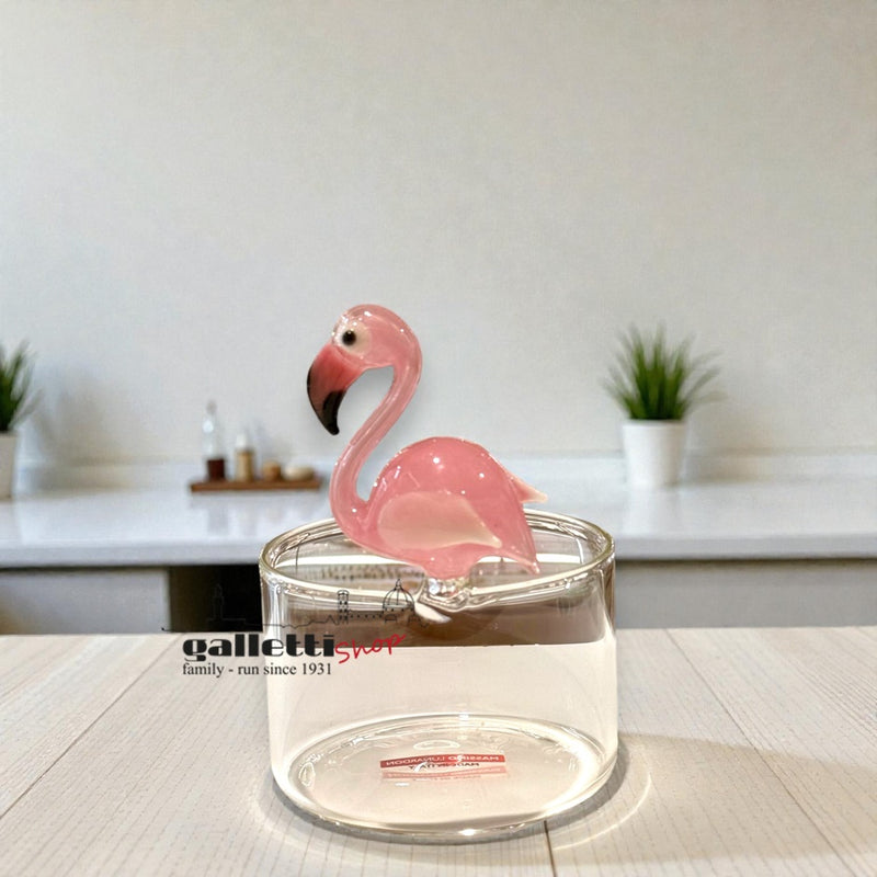 Brio Flamingo Bowl – Massimo Lunardon – Hand-Blown Borosilicate Glass