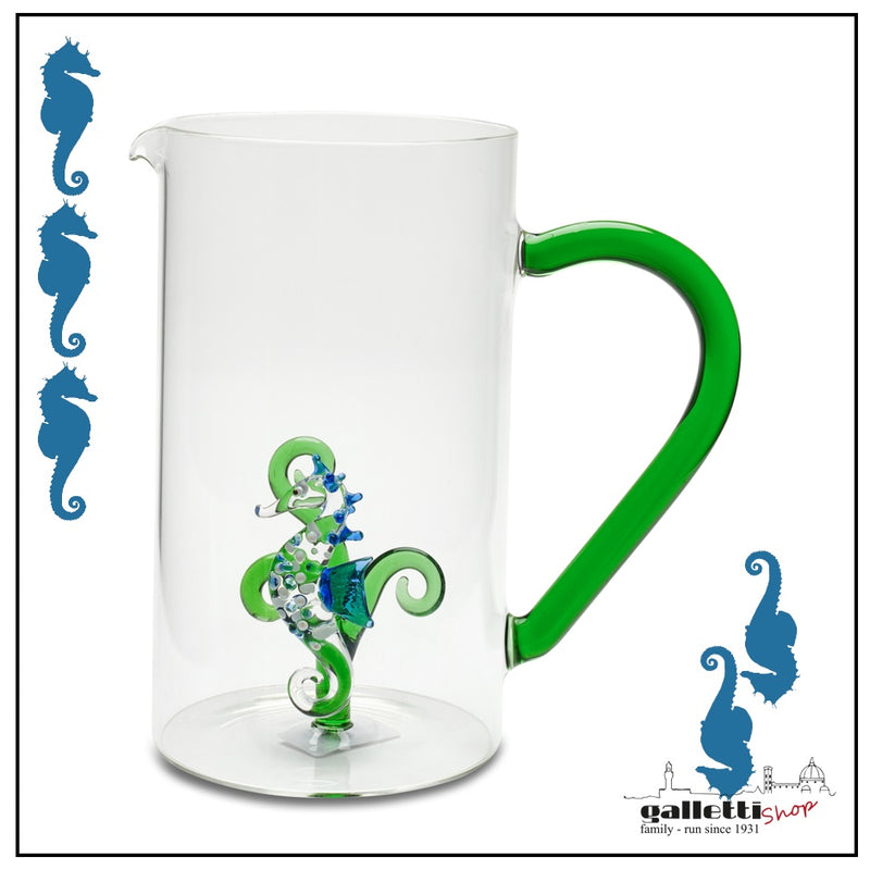 Glass PitcherSeahorse with handle