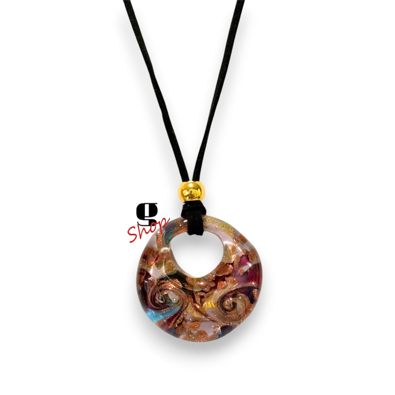 Venezia Halo Necklace – Murano Glass Pendant