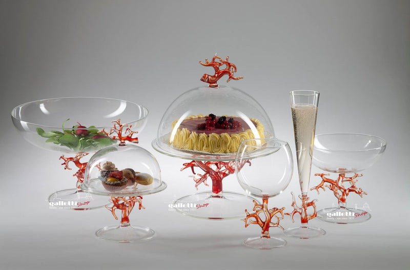 Small Coral Bowl – Massimo Lunardon – Hand-Blown Borosilicate Centerpiece