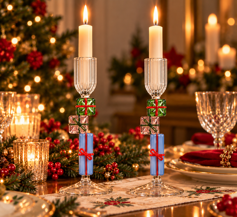 SET OF 2 GIFTS CANDLEHOLDERS