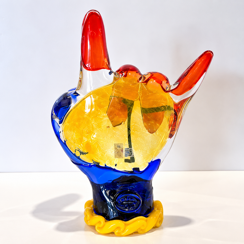 ROCKY – Murano Glass Rock Hand Sculpture by Maestro Badioli