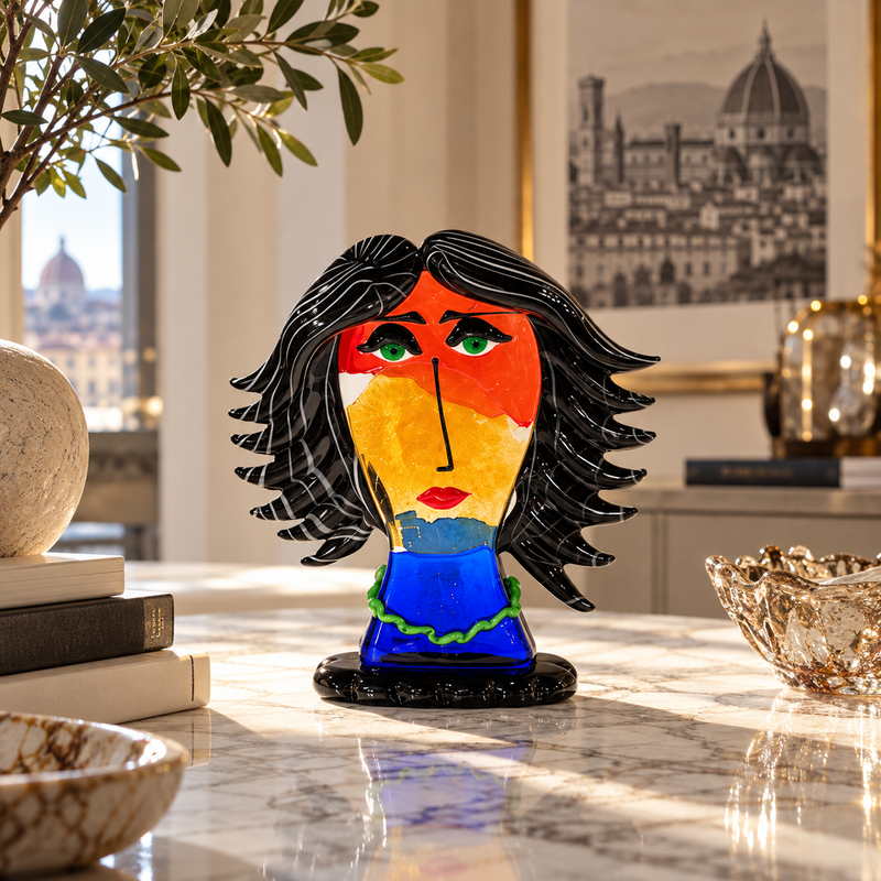 NINA – Murano Glass Picasso Head by Maestro Badioli
