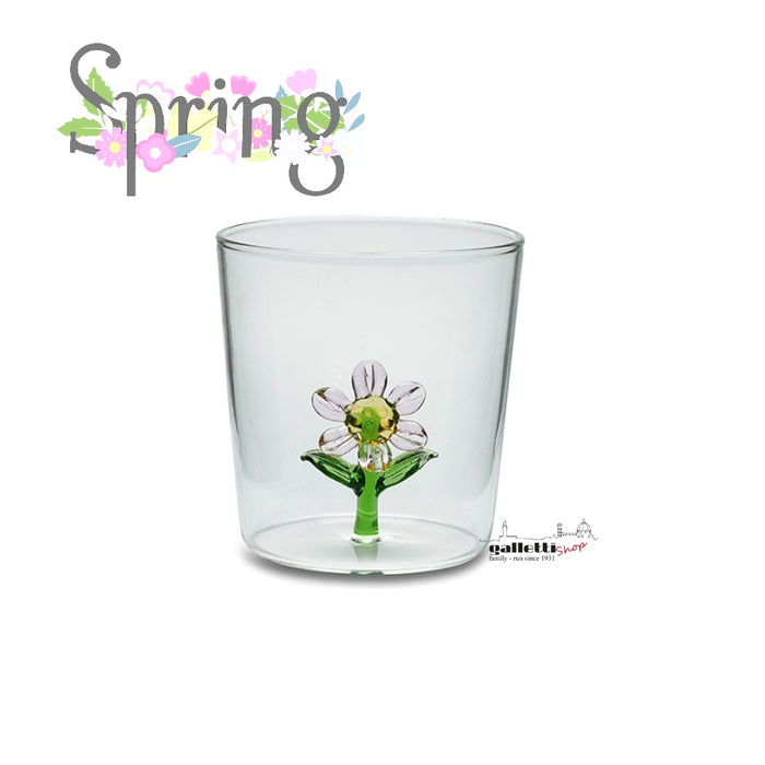 Set of 6 flower garden tumbler