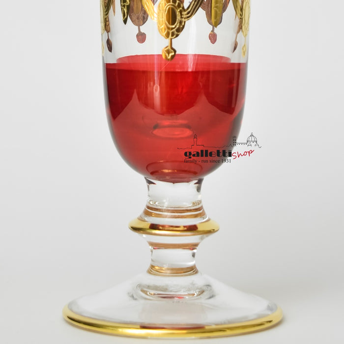 24-Karat Gold Crystal Flute: Red