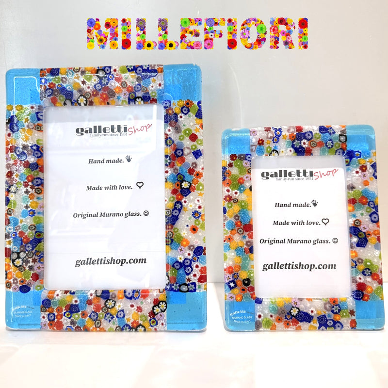 Sky Murano Glass Picture Frame – Colorful Murrine