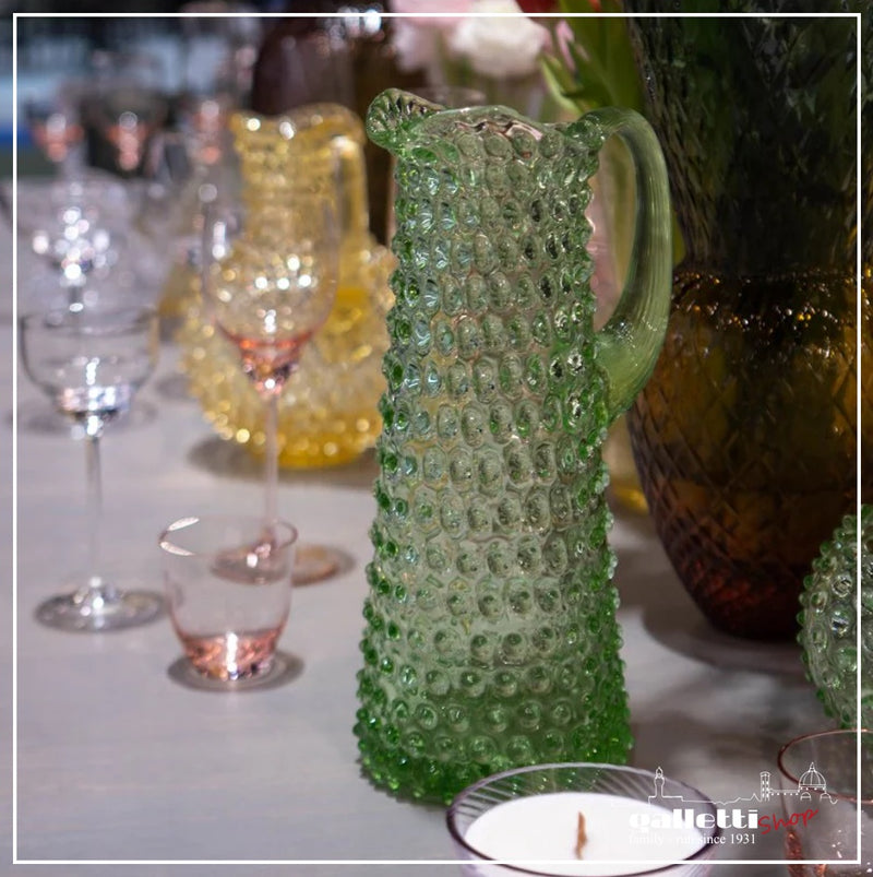 LightGreen Bohemian Glass Jug