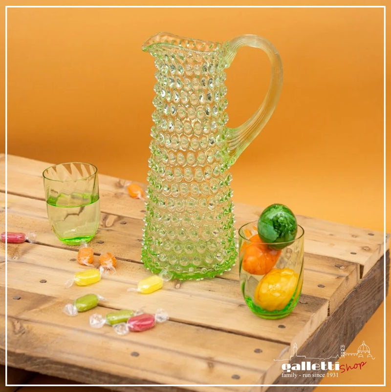 LightGreen Bohemian Glass Jug