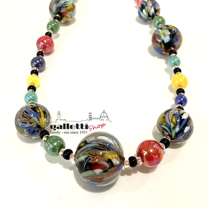 Murano glass “Coriandoli Veneziani” Long Necklace