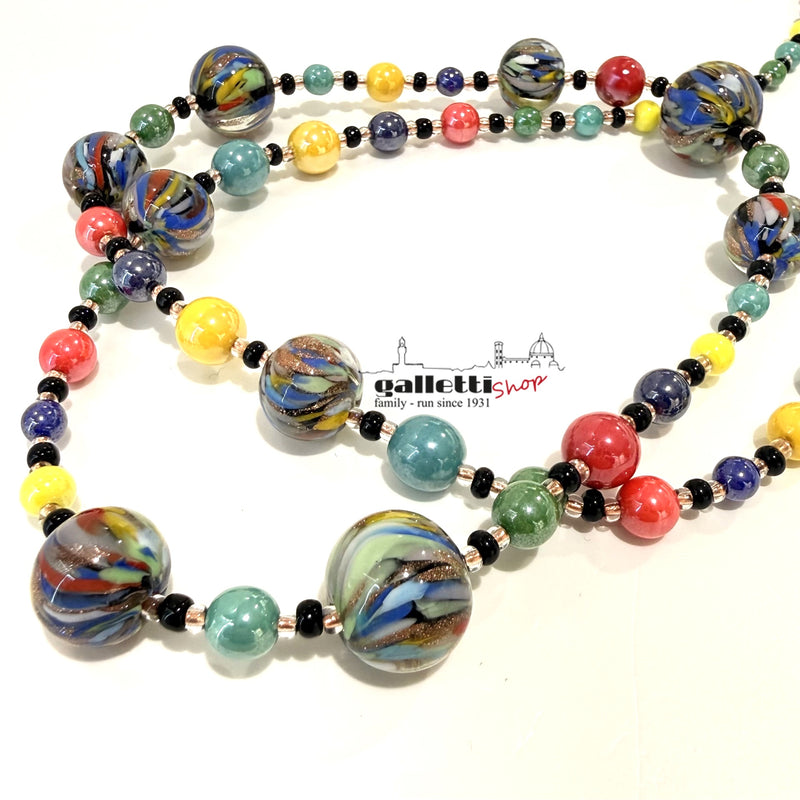 Murano glass “Coriandoli Veneziani” Long Necklace