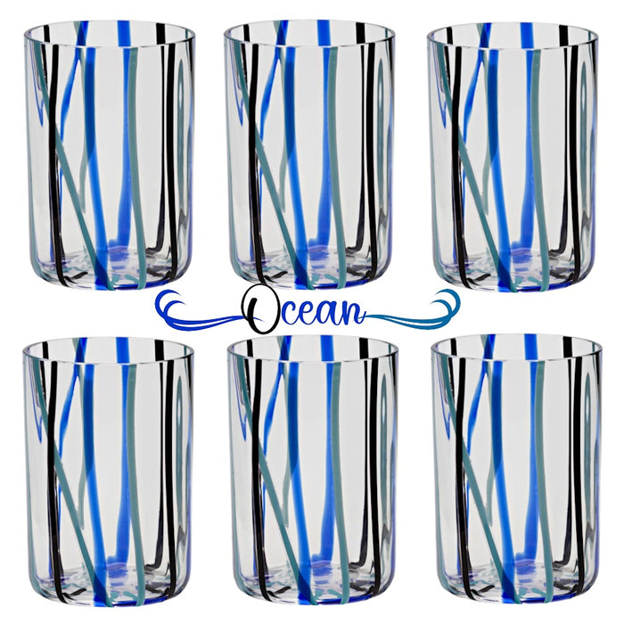 Ocean Glass Tumbler Set - 6 Pieces