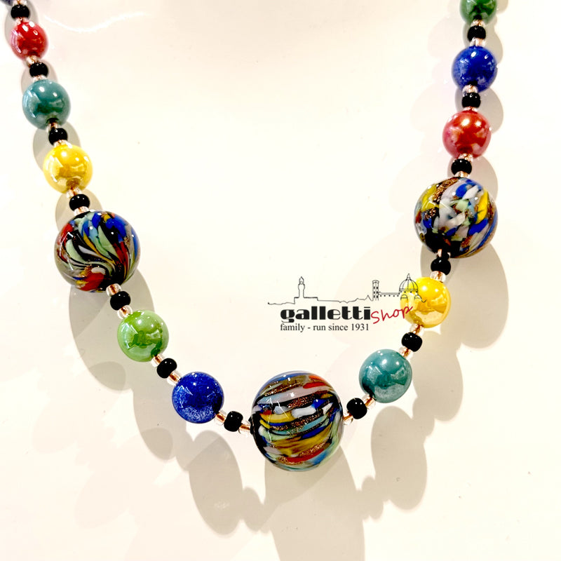 Murano glass “Coriandoli Veneziani”  Short Necklace
